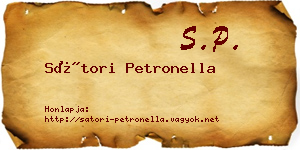 Sátori Petronella névjegykártya